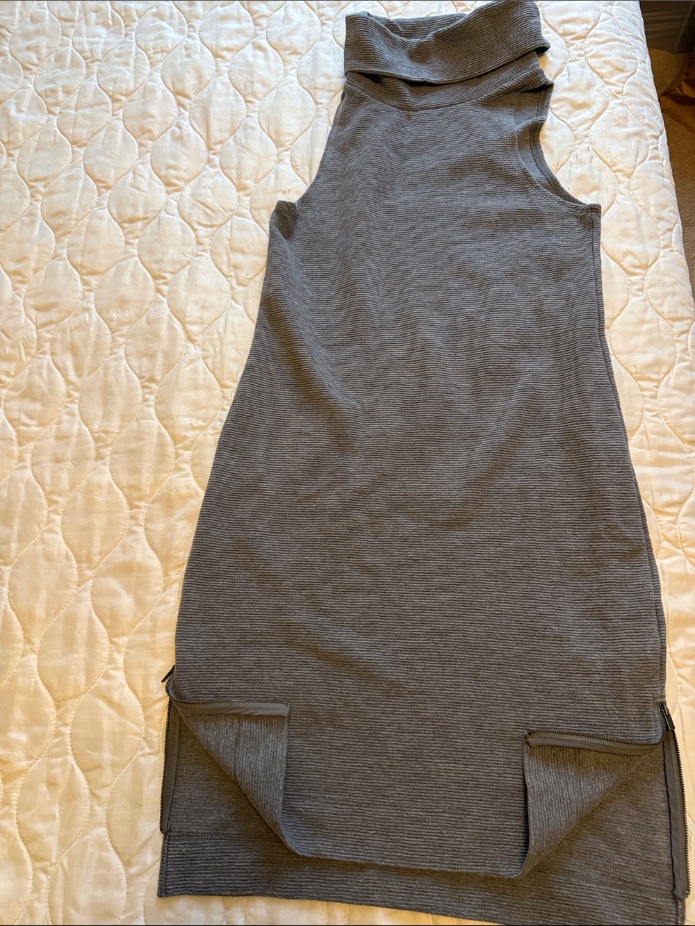 Banana Republic Sleeveless Grey Turtleneck Knit Dress